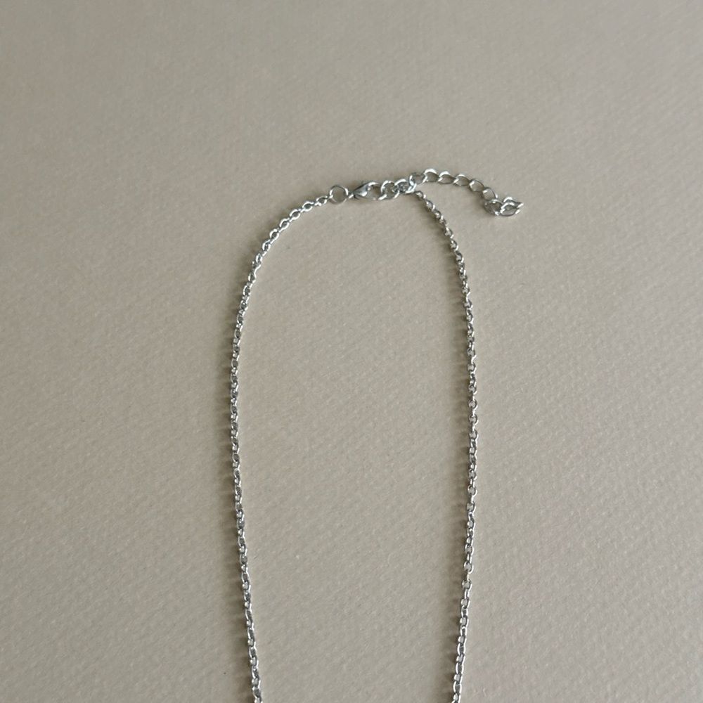 Free People Silver Chain Star Necklace with Turquoise Inlay - Picture 4 of 4